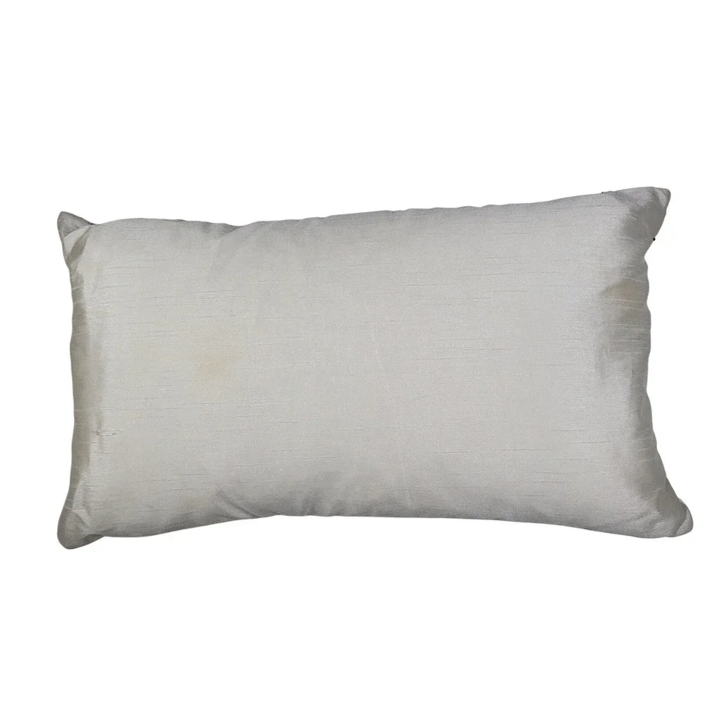 HOME Duck Down Feathers Throw Pillow 12x20 Sequins Embroidered by Cynthia Rowley